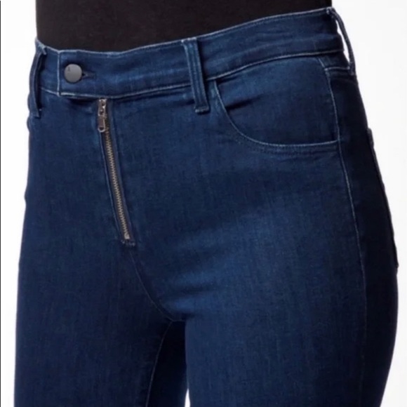 J Brand Alana Jeans Whirlwind Expose Zip-Front High Rise Skinny Crop Jeans - 25 - Picture 1 of 9